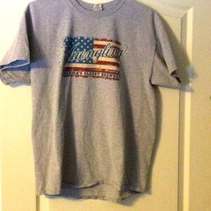 Unisex Gilden Yuengling Gray T-shirt Sz Large Patriotic